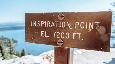 Inspiration Point at Lake Jenny in the Grand Tetons, USA