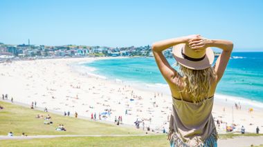 A Traveller at Bondi Beach in Sydney, Australia
