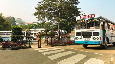 A local bus in Negombo, Sri Lanka