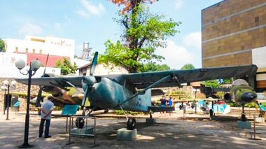 An old plane at the War Remnants Museum in Ho Chi Minh City, Vietnam