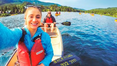 Travellers Kayaking in Whistler, Canada