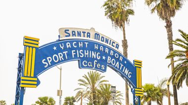 Santa Monica Harbour in Los Angeles, USA