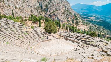 Theatre at Sanctuary of Apollo in Delphi, Greece