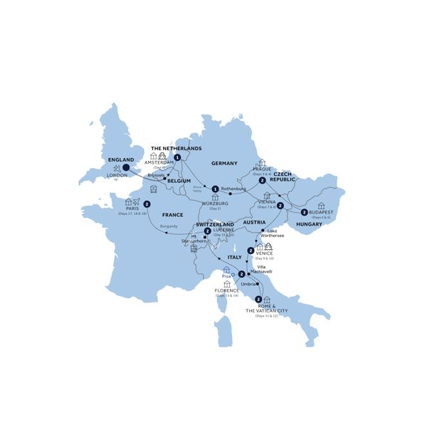 Romantic European - Start London, End Paris, Classic Group