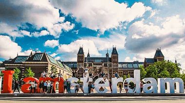 The I Amsterdam sign in Amsterdam, Netherlands