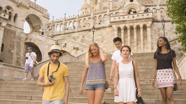 The Fishermans Bastion in Budapest, Hungary