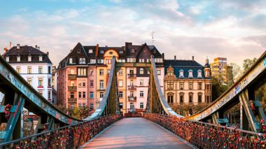 The Eiserner Steg (Iron Bridge) in Frankfurt, Germany