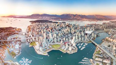 Skyline of Vancouver Island in Canada