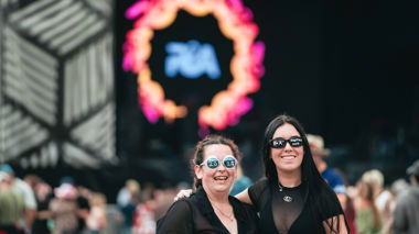 Travellers at the Alps Festival in Wanaka, New Zealand