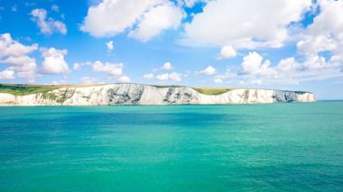 White Cliffs of Dover from the Sea, England