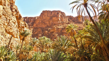 Cliffs in the valley of Tafraoute, Morocco