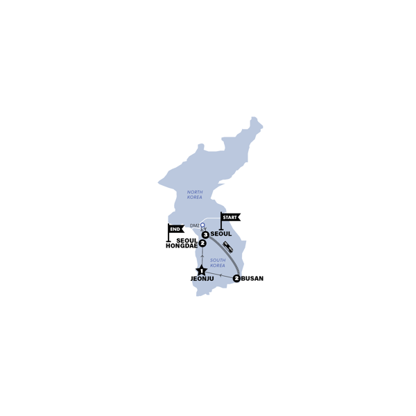 South Korean Soul Trip Map