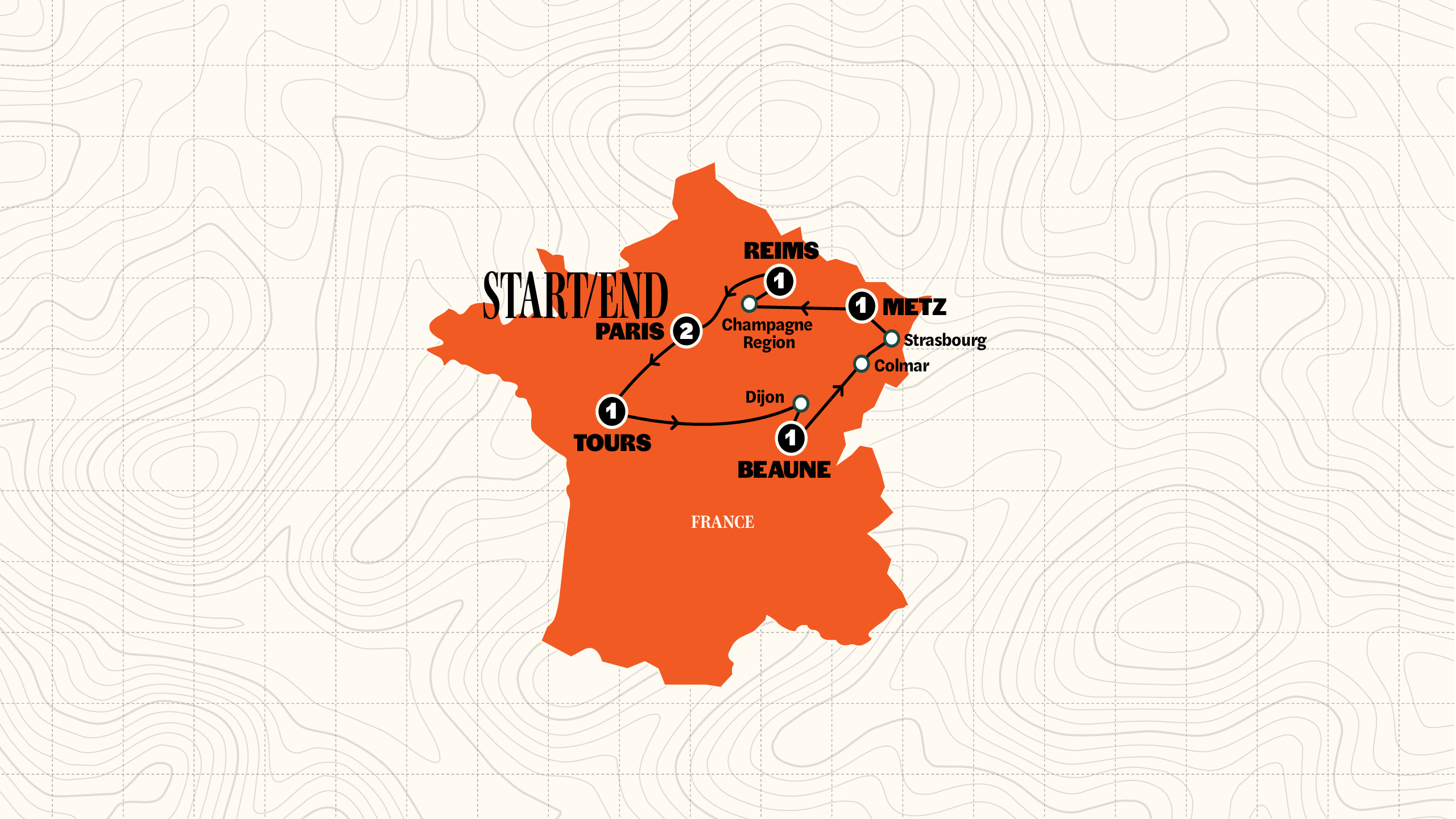 French Christmas Markets Trip Map