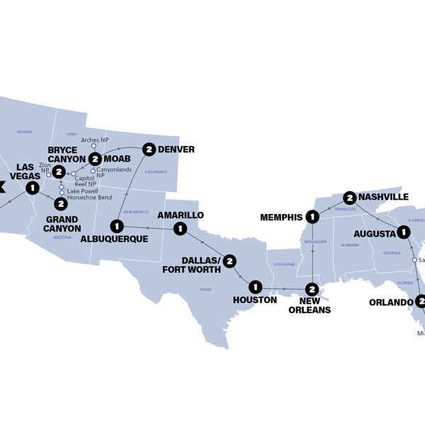 USA Road Trip Map