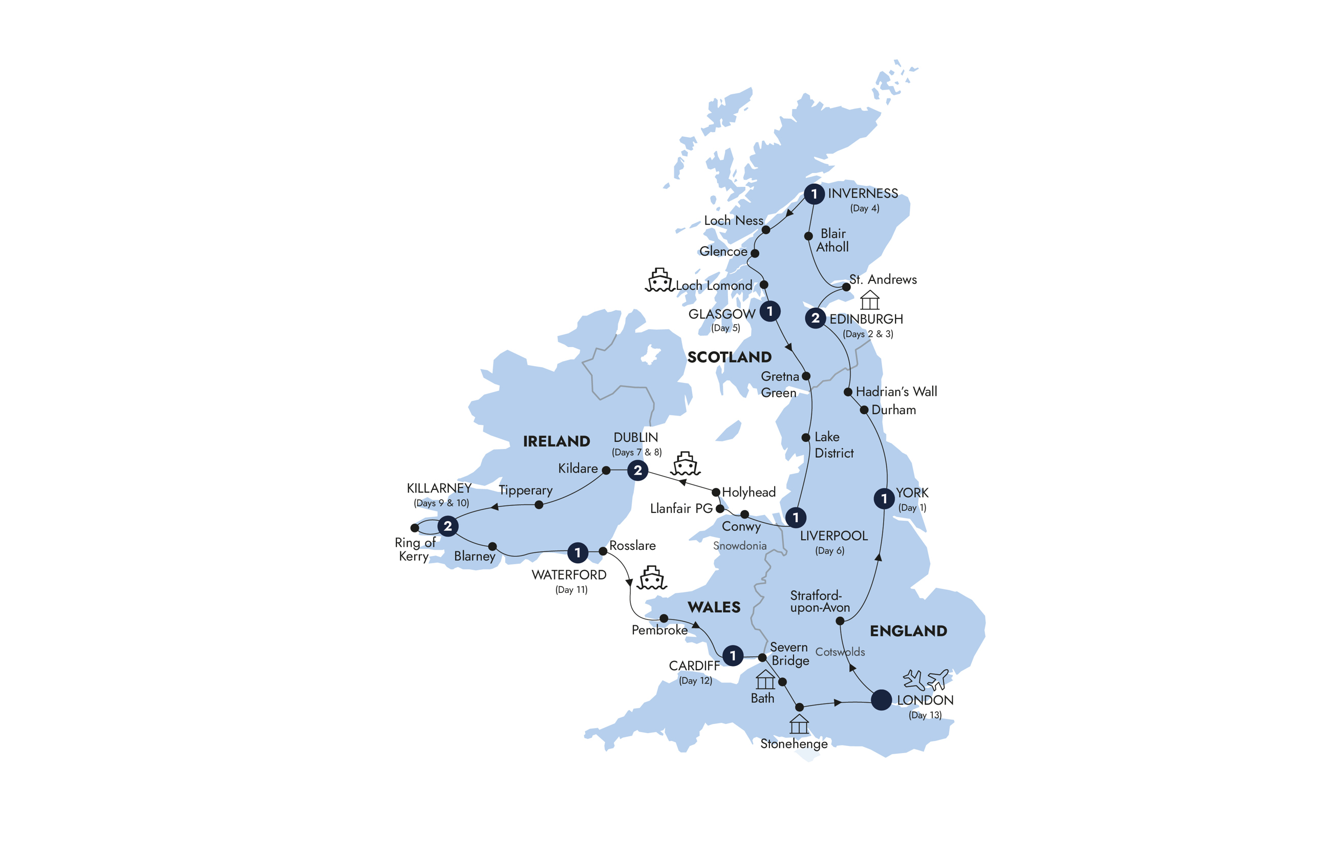Map Britain Ireland Explorer Guided Tour B904 2027