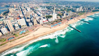 Durban Skyline and Beach, South Africa