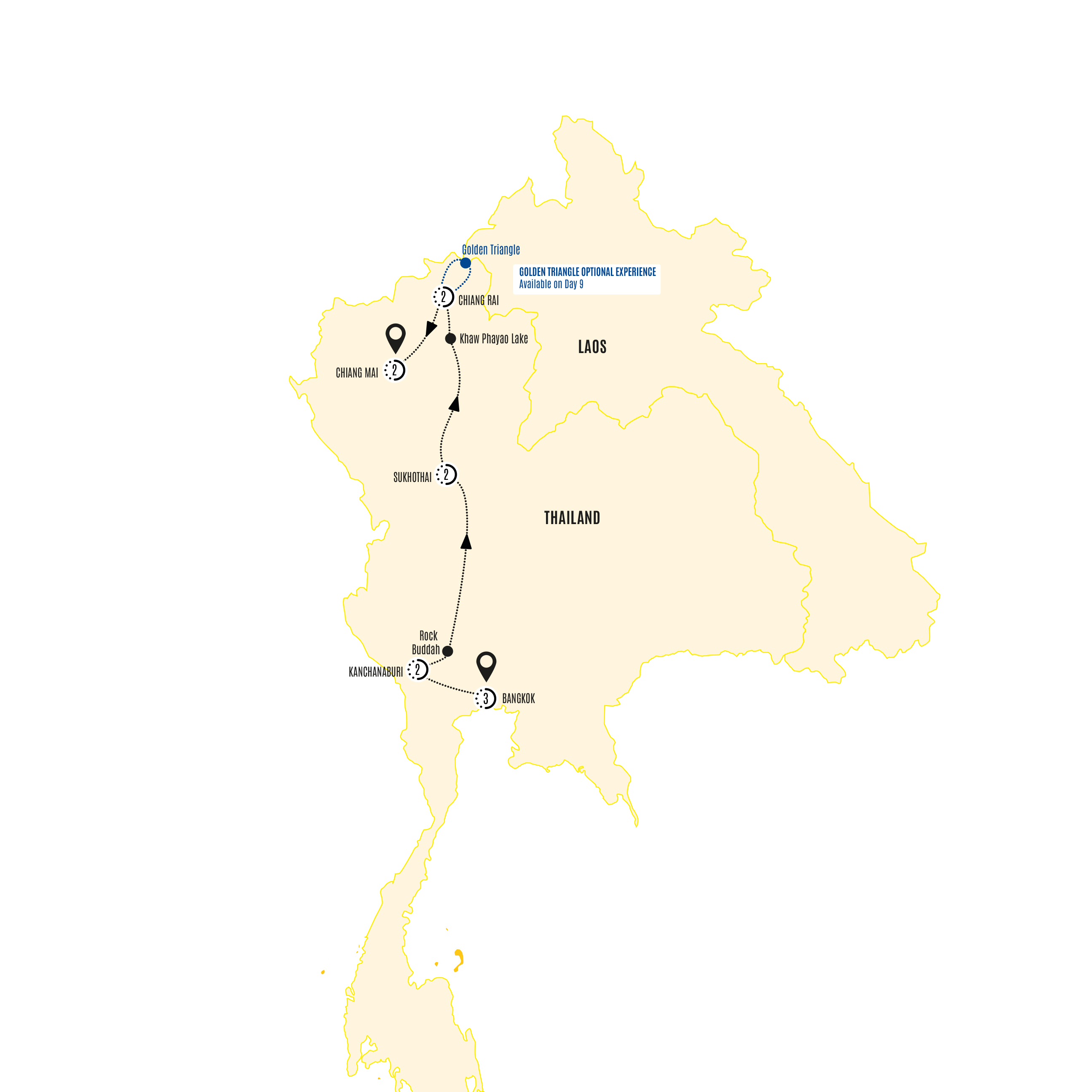 tourhub | Costsaver | Essential Thailand | Tour Map