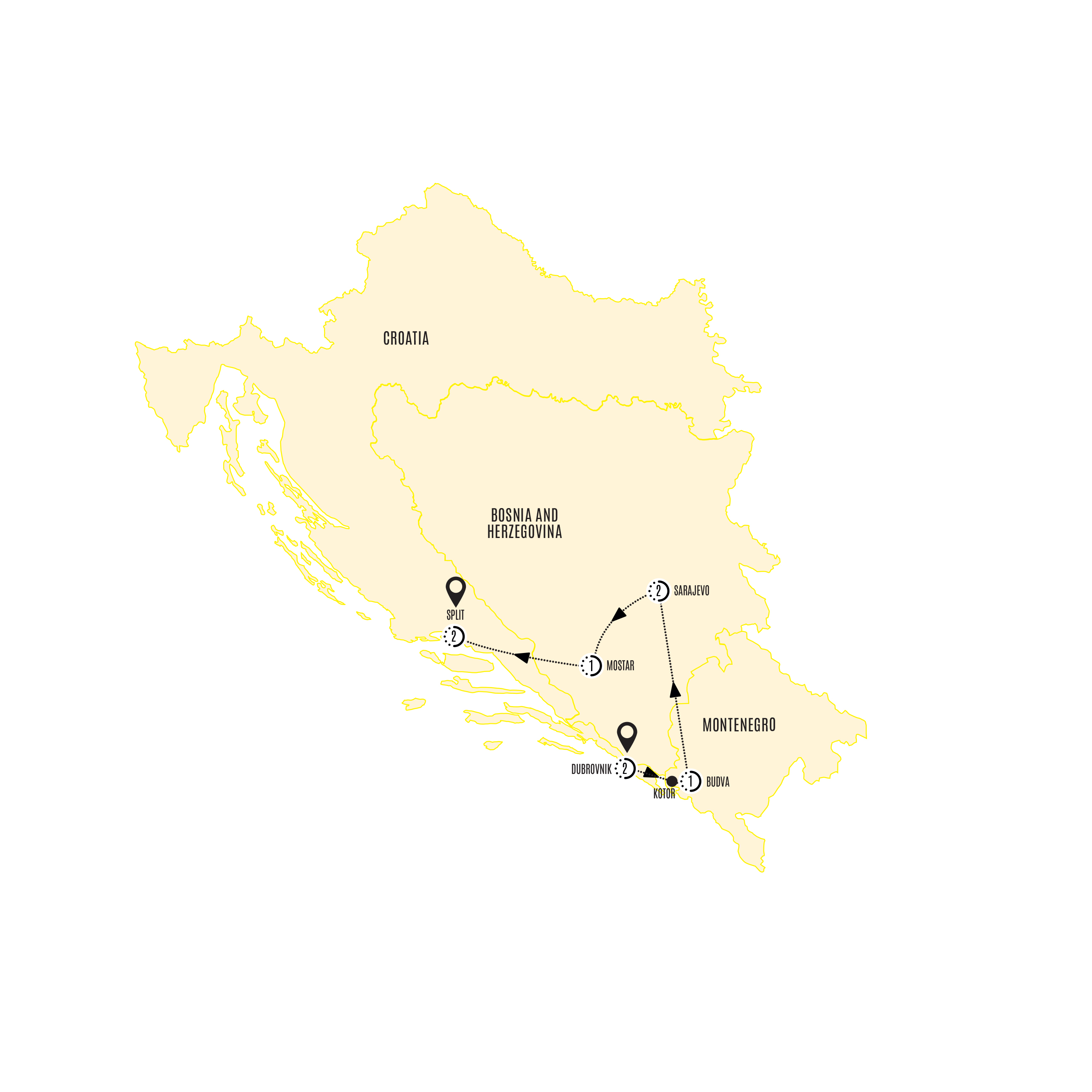 tourhub | Costsaver | Best of the Balkans | Tour Map