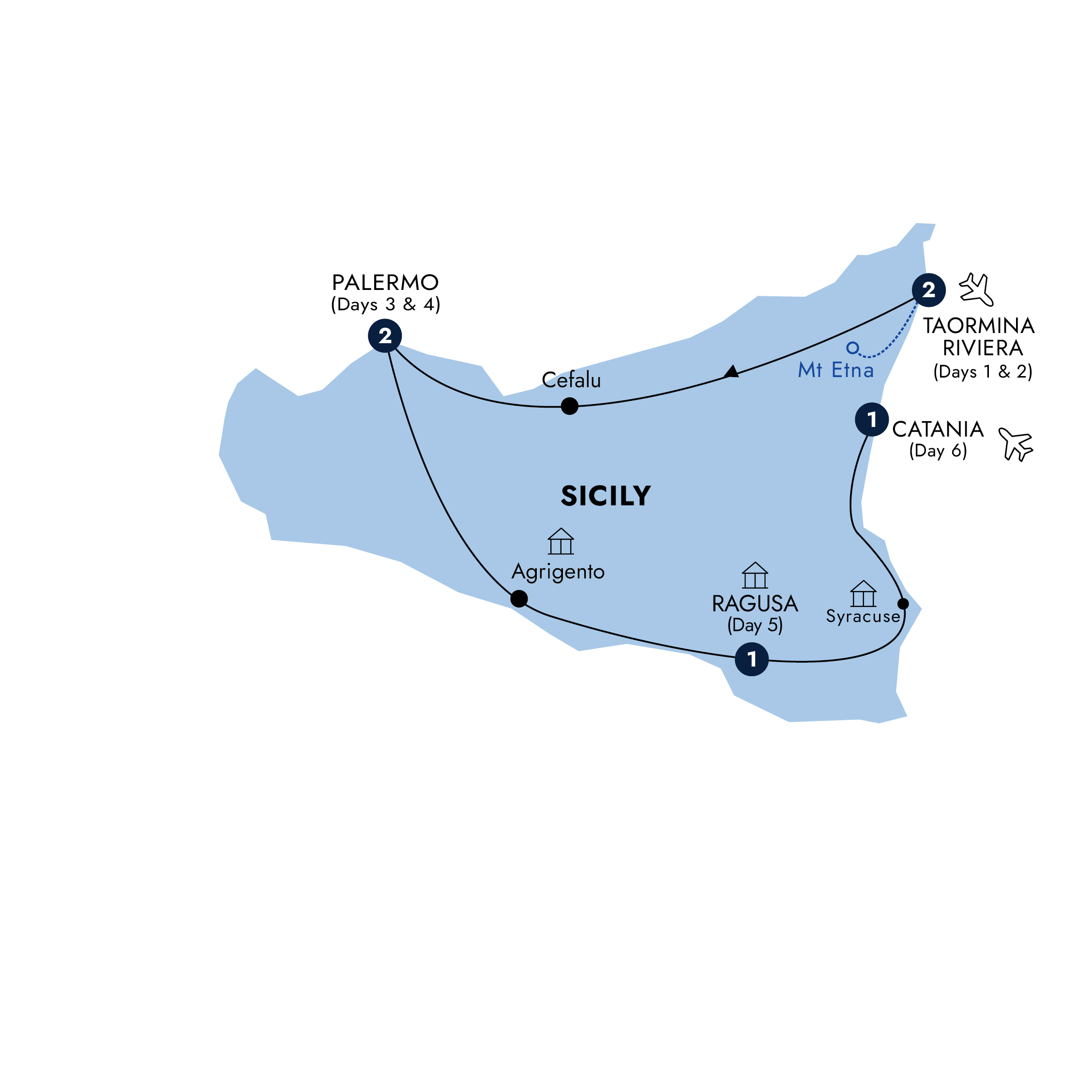 tourhub | Insight Vacations | Sicily in Depth - Classic Group | Tour Map