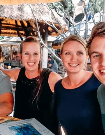 Travellers at Joe's Beer House in Windhoek, Namibia