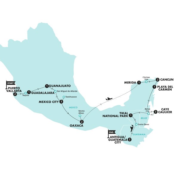tourhub | Contiki | Latin Legends (From Mar 2023) | Tour Map
