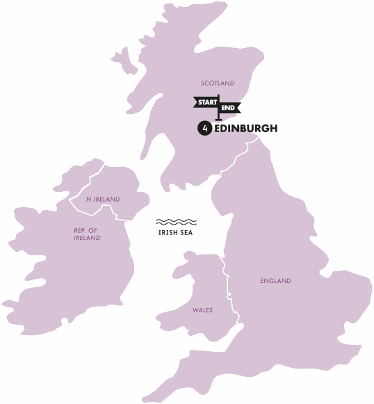 tourhub | Contiki | Edinburgh for Hogmanay (NYE) (5 Day Start Edinburgh) | Tour Map