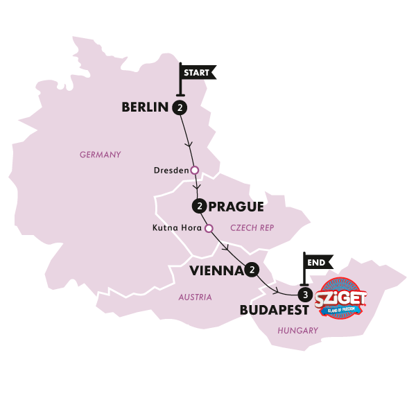 tourhub | Contiki | Sziget Festival | Tour Map