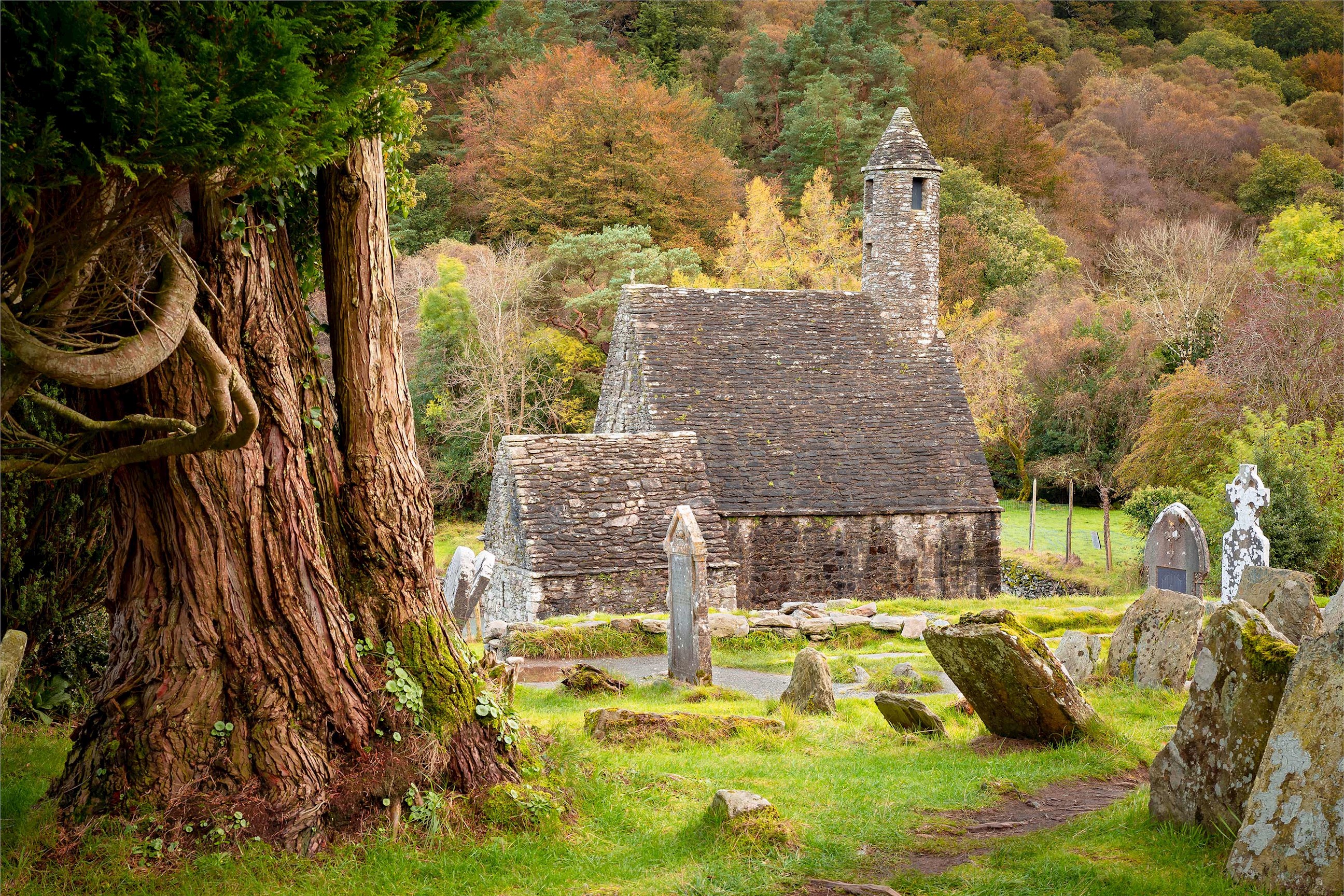 Visit the Irish countryside and Glendalough, Ireland