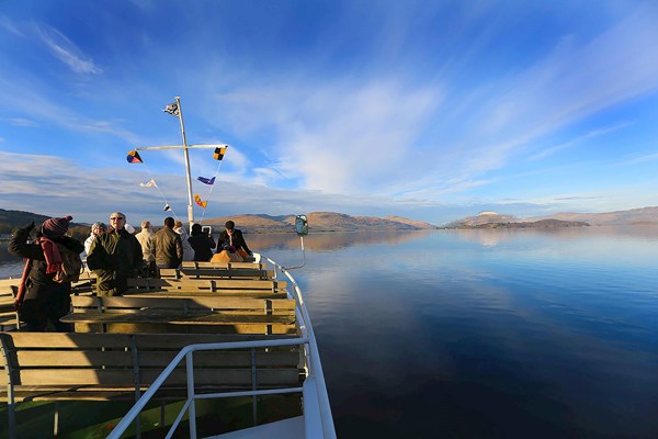 Boat trip in Loch Lomond, Scotland