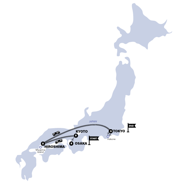tourhub | Contiki | Japan Winter Wonder | 2024-2025 | Tour Map