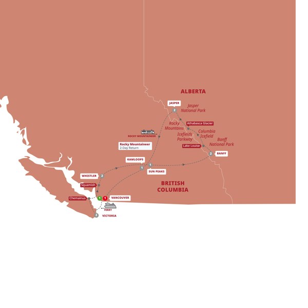  Iconic Rockies and Western Canada with Rocky Mountaineer Silverleaf