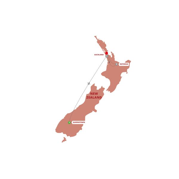 tourhub | Trafalgar | New Zealand Panorama | Tour Map