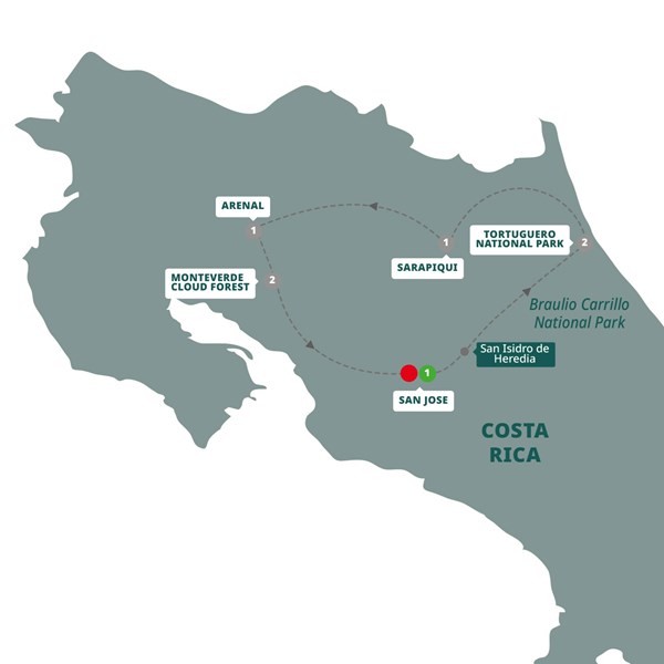 tourhub | Trafalgar | Costa Rica Eco Adventure End San Jose | LCREJZM20