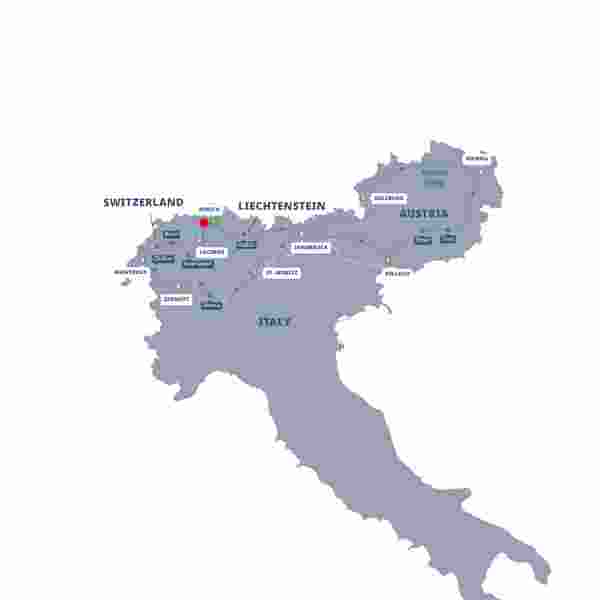 tourhub | Trafalgar | Switzerland and Austria | Tour Map