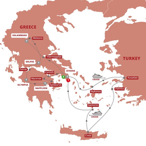 tourhub | Trafalgar | Best of Greece with 3-Day Aegean Cruise Superior | AGASMN19