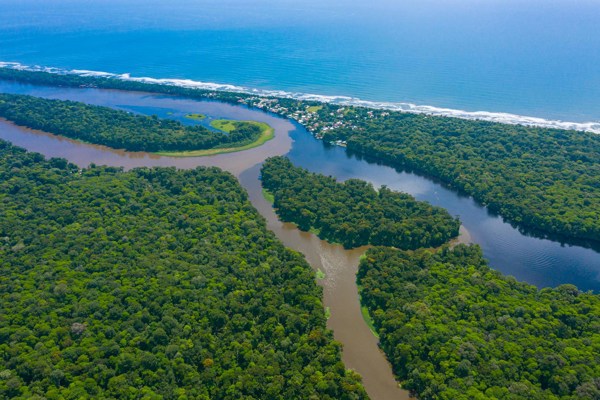 Take boat tour down Tortugero River in Costa Rica