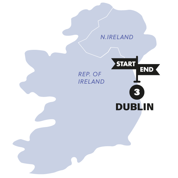 St Patrick's Day Start Dublin Trip Map