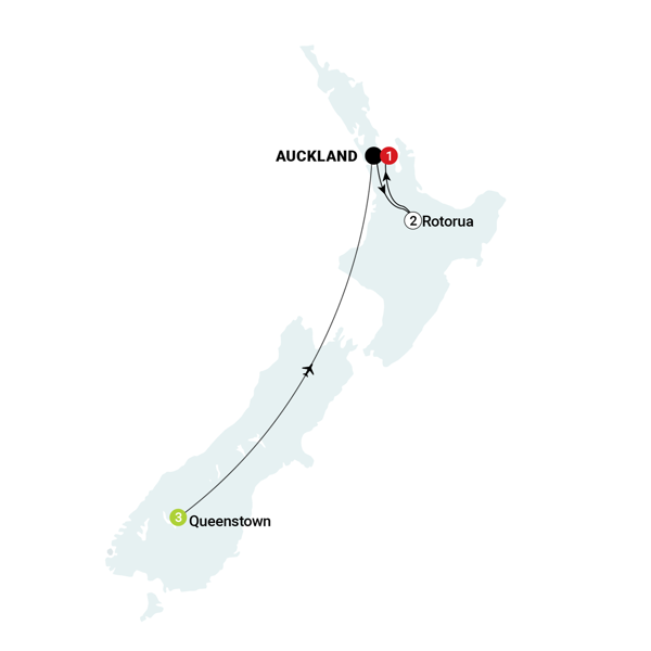 New Zealand Panorama Itinerary Map