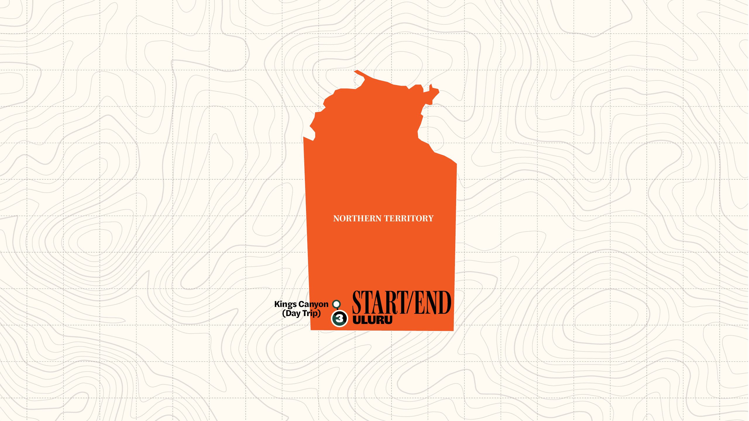Map of Australia: Uluru Explorer | 2026 - 2027 from Contiki