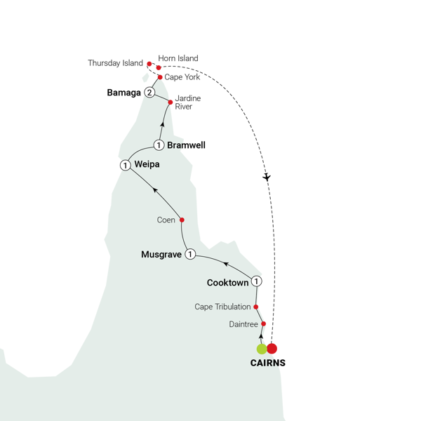 Cape York Frontier Itinerary Map