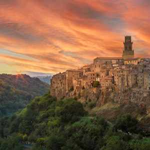 Sunset over Pitigliano, Tuscany, Italy