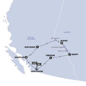 Trip route map