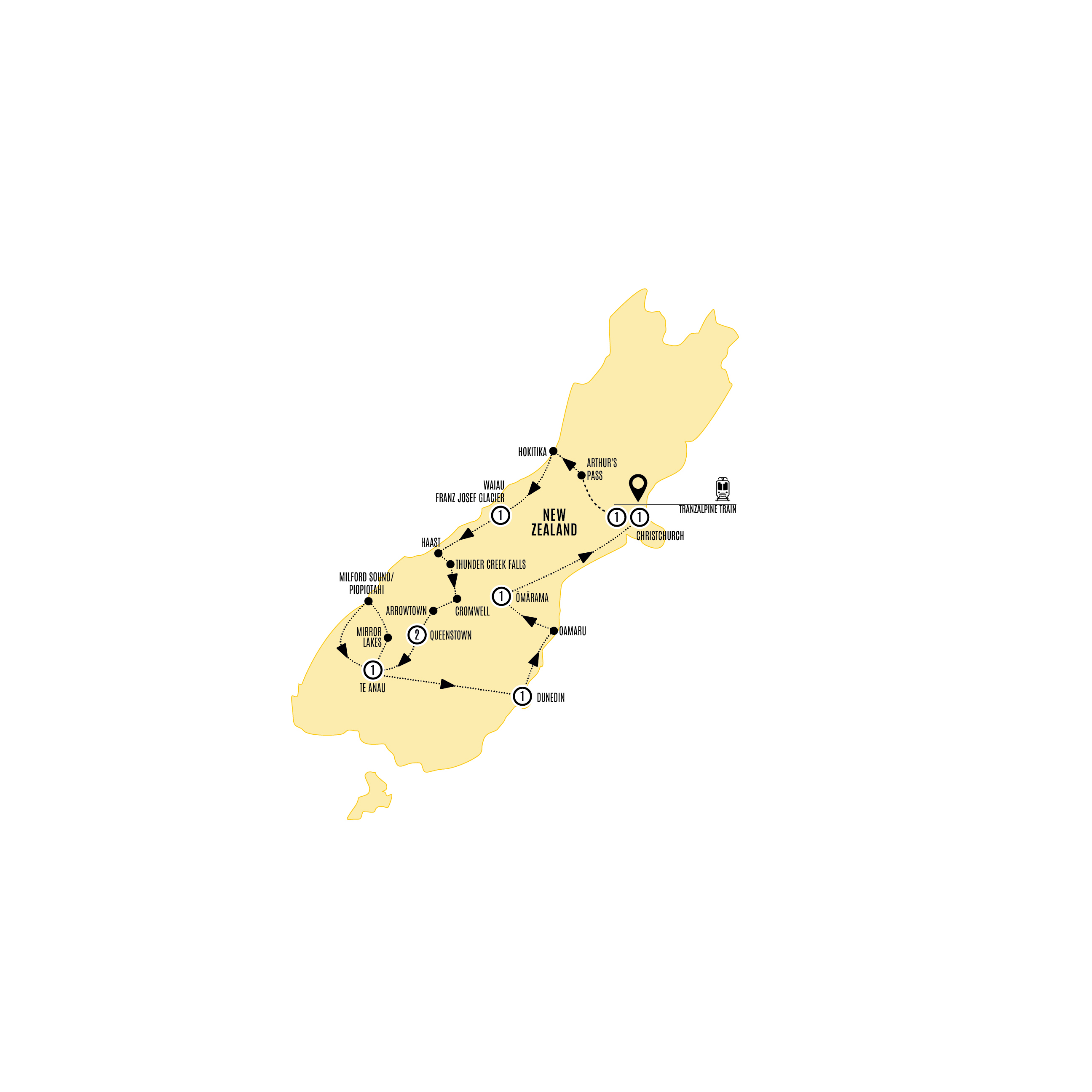 Map of Southern Wonders from Costsaver