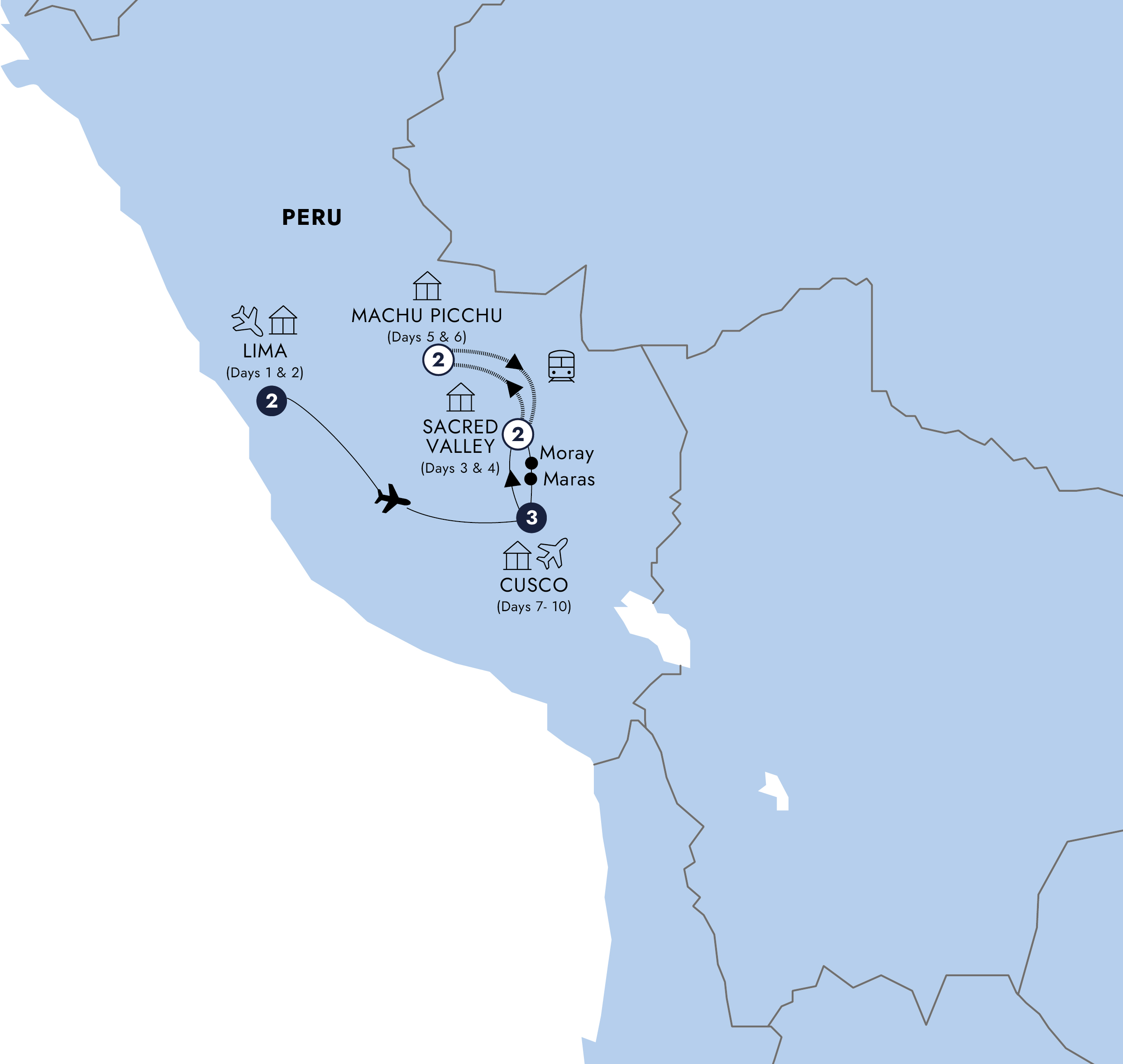 tourhub | Insight Vacations | Peru with Machu Picchu - Small Group | Tour Map