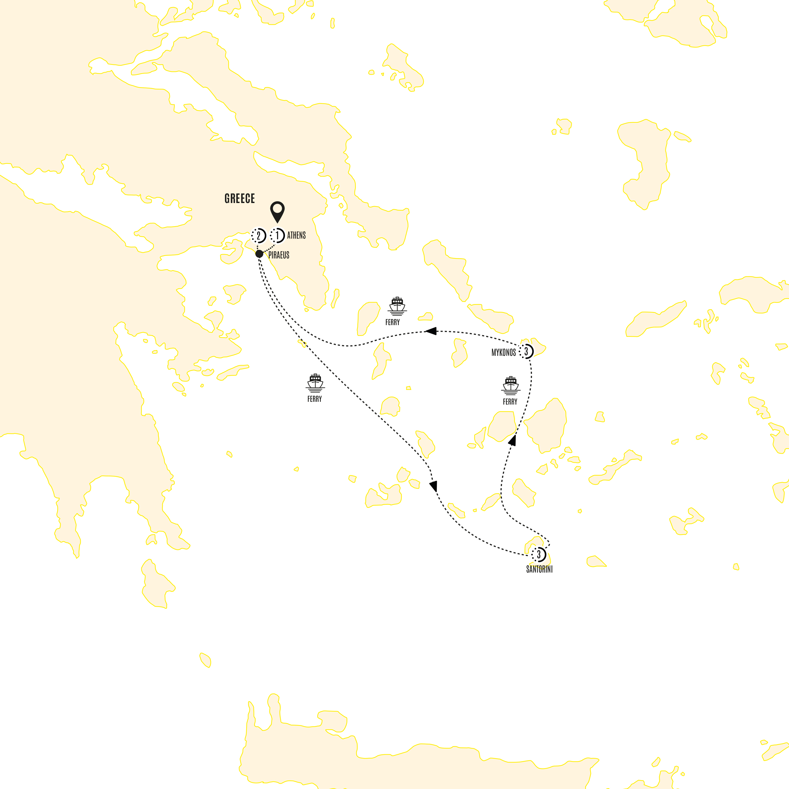 tourhub | Costsaver | Greek Island Explorer | Tour Map