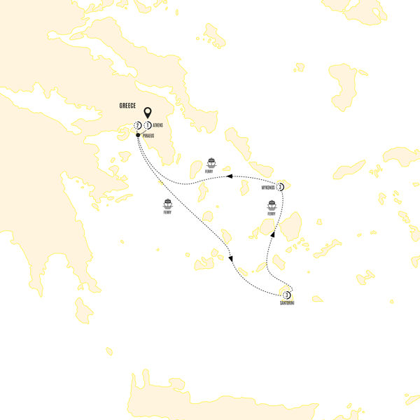 Greek Island Explorer Itinerary Map