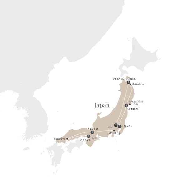 Majestic Japan Itinerary Map