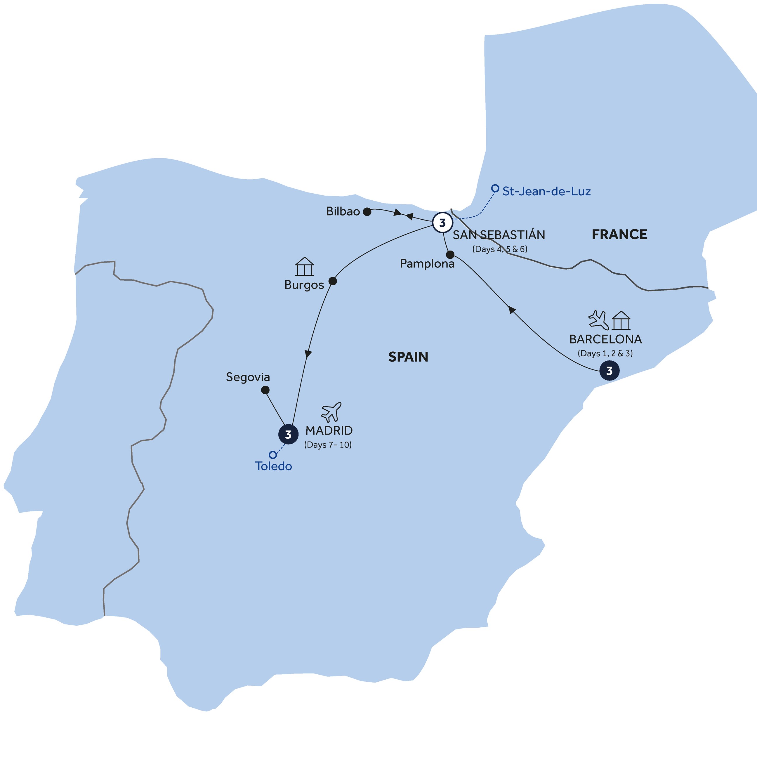 tourhub | Insight Vacations | Easy Pace Spain - Classic Group | Tour Map