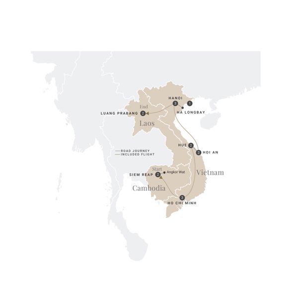 tourhub | Luxury Gold | Inspiring Indochina | Tour Map
