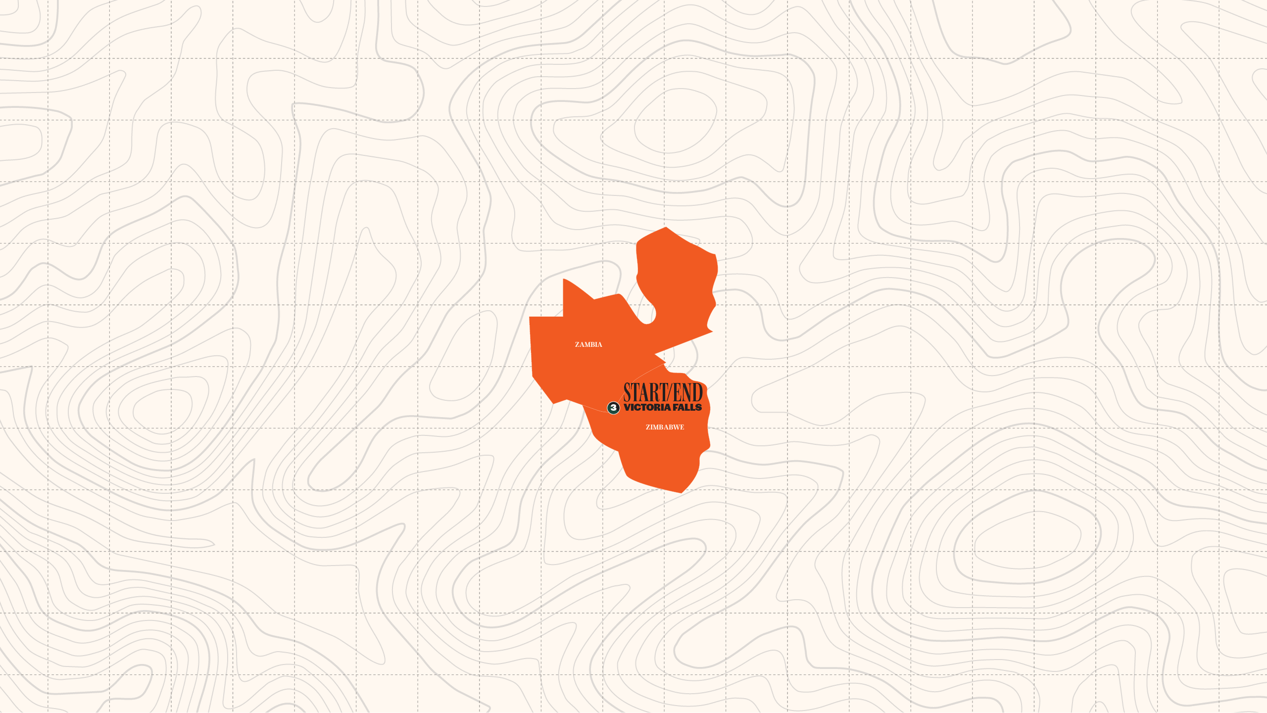 Map of Victoria Falls Mini Break | Summer  from Contiki